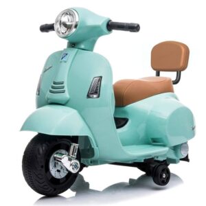 Mondial Toys Mini Vespa GTS Elettrica para Niños con Asiento de Piel